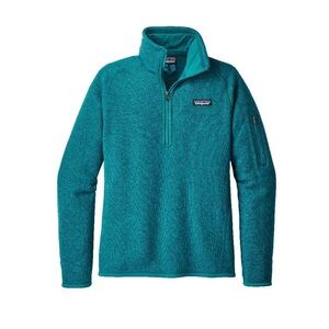 Patagonia Better Sweater Quarter Zip Blue Green Women’s Size Small Outdoor